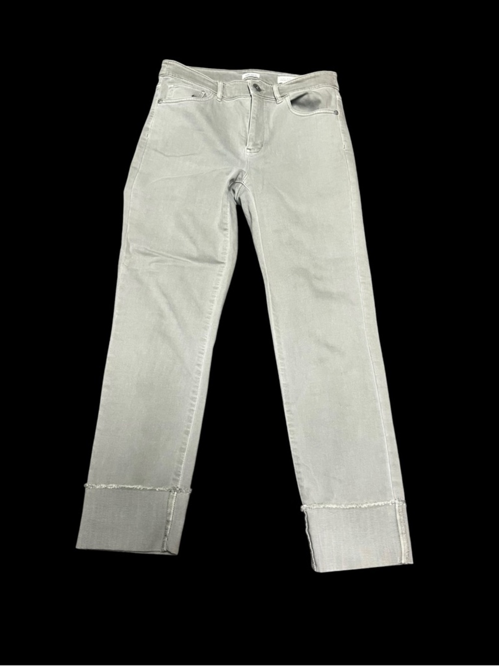 Women’s Light Sage Stretch High Rise Cuffed Jeans
